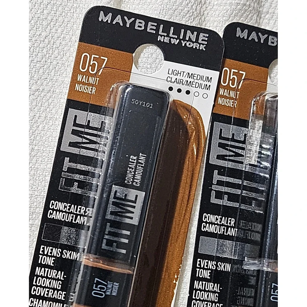 Maybelline Concealer Lot Fit Me 057 Walnut & Instant Age‎ Rewind 147.5 New 4pc